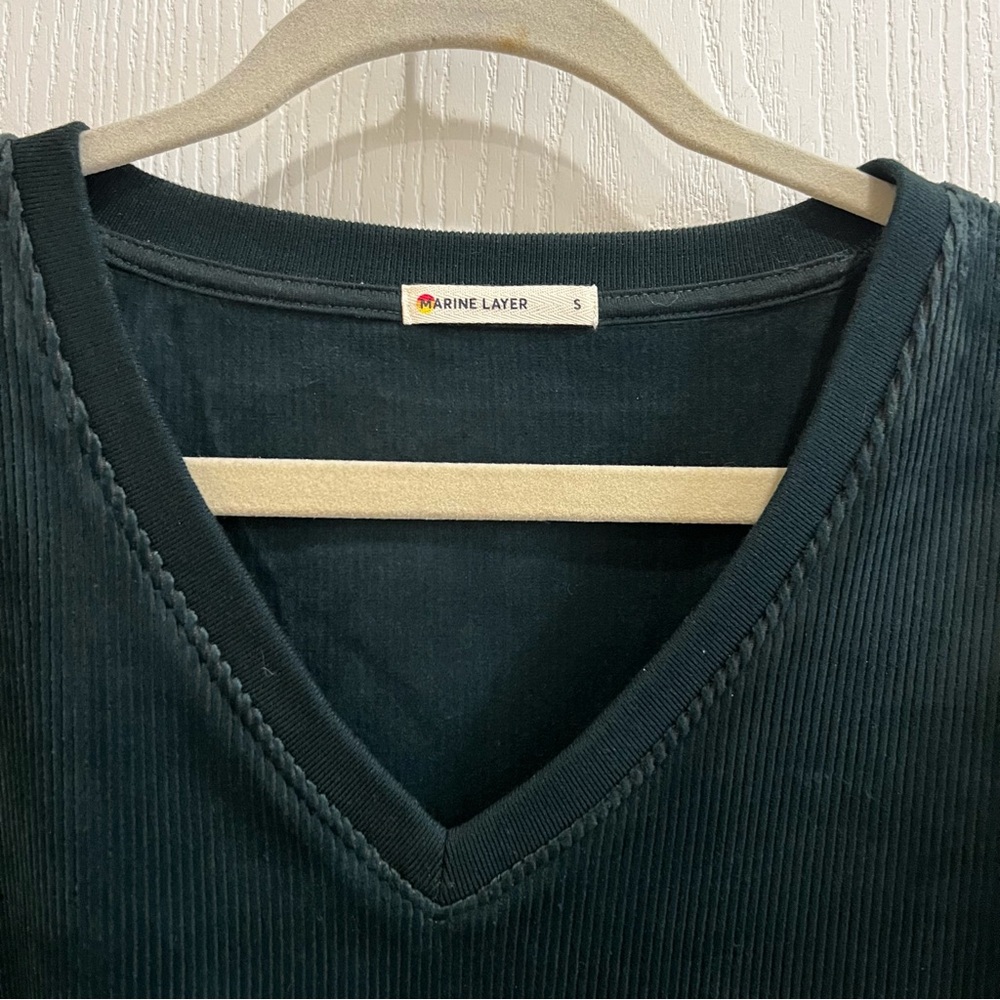 Marine Layer Cord Velour V-Neck Sweatshirt - Picture 5 of 6